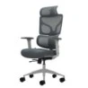 Oqonos Cherg 014 Silla de Oficina Ergonomica con Reposacabezas Cervical Ajustable, Respaldo y Asiento de Malla Elastica