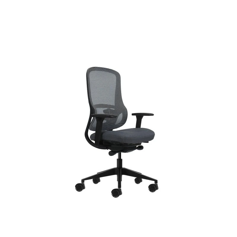 Oqonos Cherg 020 Silla de Oficina Ergonomica con Mecanismo Autobalanceado, Reposabrazos 4D, Asiento Deslizable y Ruedas de