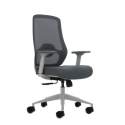 Oqonos Cherg 026 Chaise de Bureau Ergonomique avec Support Lombaire Réglable en Hauteur et Profondeur, Accoudoirs 4D, Vérin à