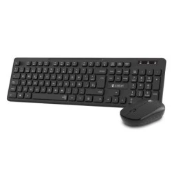 Subblim Combo Business Slim Silencioso Inalambrico 2.4G - Teclado y Raton Ergonomicos - Conexion Plug & Play - Resistente a