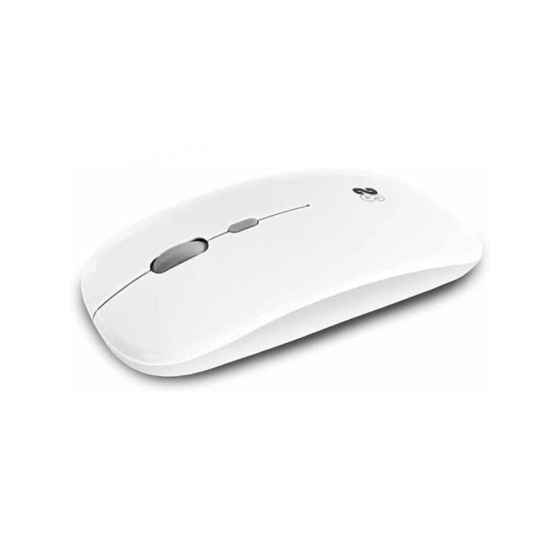 Subblim Ratón Dual Flat - Conexión Dual - Silent Click - Batería Recargable - Rueda de Silicona - Precisión 1600 DPI - Color