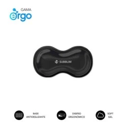 Subblim Ergo Crystal Flex Reposamuñecas para Raton - Gel Refrigerante Autoajustable - Diseño Ondulado Ergonomico - Base
