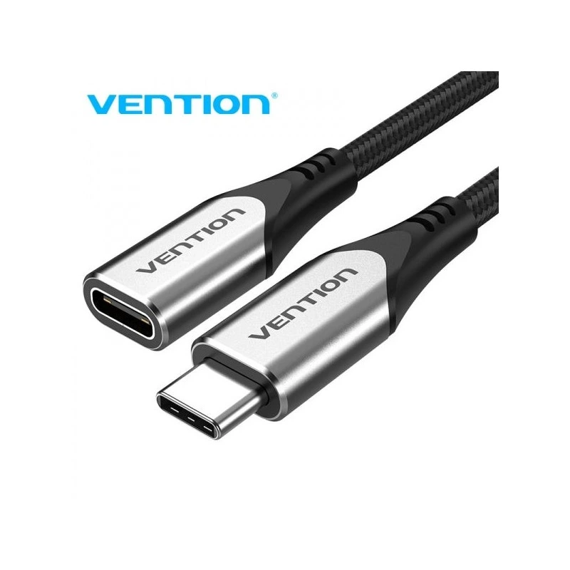 Vention Cabo Extensor USB-C 3.1 Macho a USB-C Fêmea - 1m - Cor Cinzento