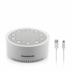 Innovagoods Slewel Maquina de Ruido Blanco - Autonomia 60min - Relajacion con Luz y Sonido - Bateria 400mAh - Antideslizante
