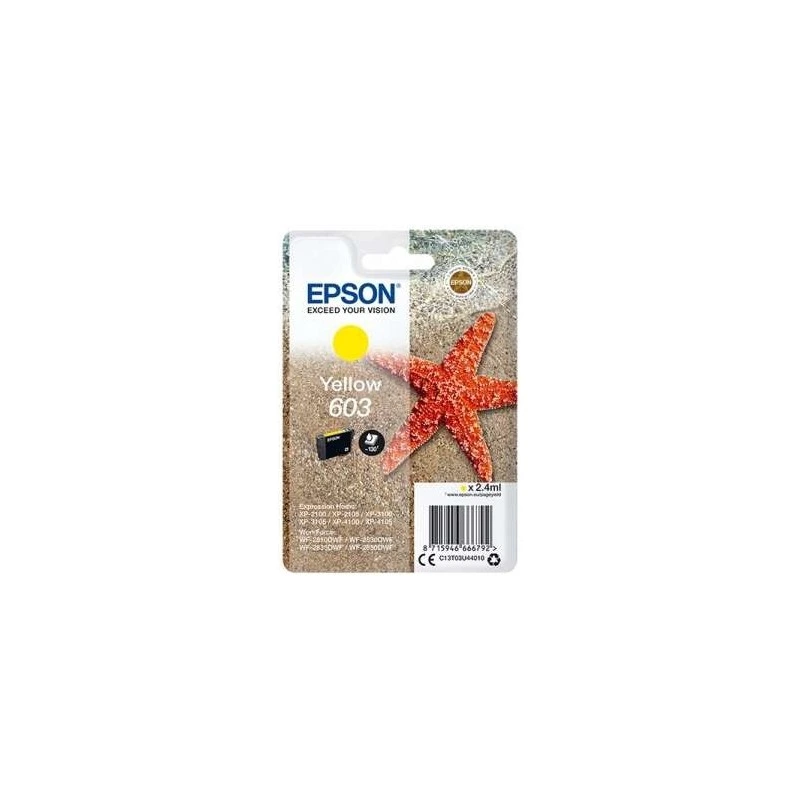 Epson 603 Yellow Ink Cartridge Original - C13T03U44010