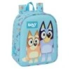 Safta Bluey Nursery Backpack - Trolley-adaptable - Carry Handle - 22x27x10cm - Light Blue Colour
