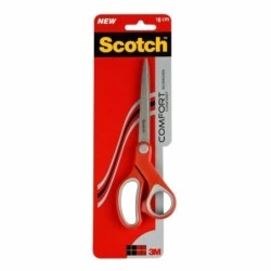 Scotch Tesoura Ergonómica 20cm - Aço Inoxidável - Cabo Ergonómico - Cor Vermelho
