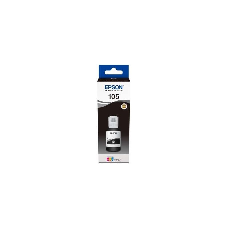 Frasco de tinta pigmentada original Epson 105 preta - C13T00Q140