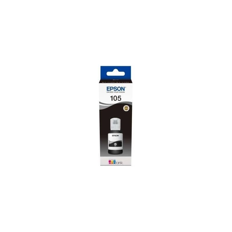 Frasco de tinta pigmentada original Epson 105 preta - C13T00Q140