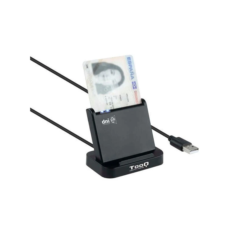 Tooq Lecteur de Cartes à Puce DNIe VISION USB 2.0 - Couleur Noir
