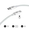Subblim Câble Plus USB-C - 100W - Nylon Tressé - 480Mbps - Chip E-Marker - 1 Mètre - Couleur Blanc