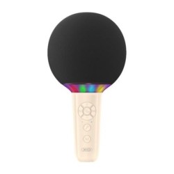 Microphone Sans Fil XO BE50 - Karaoké - 5W - Bluetooth 5.3 - Éclairage LED - Autonomie Maximale 3h - Couleur Beige