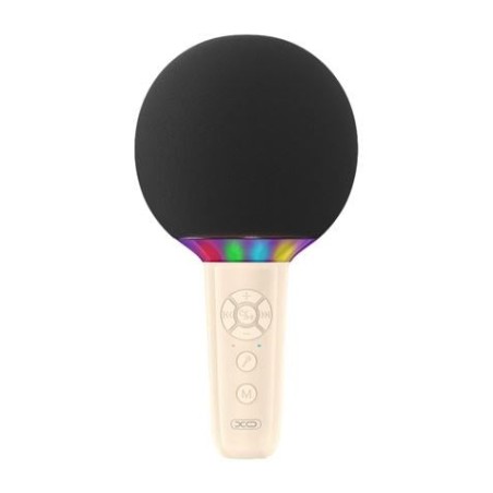 XO BE50 Wireless Microphone - Karaoke - 5W - Bluetooth 5.3 - LED Lighting - Maximum Battery Life 3h - Beige Color