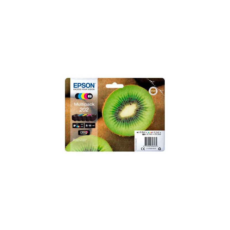 Epson 202 Pack of 5 Original Ink Cartridges - C13T02E74010