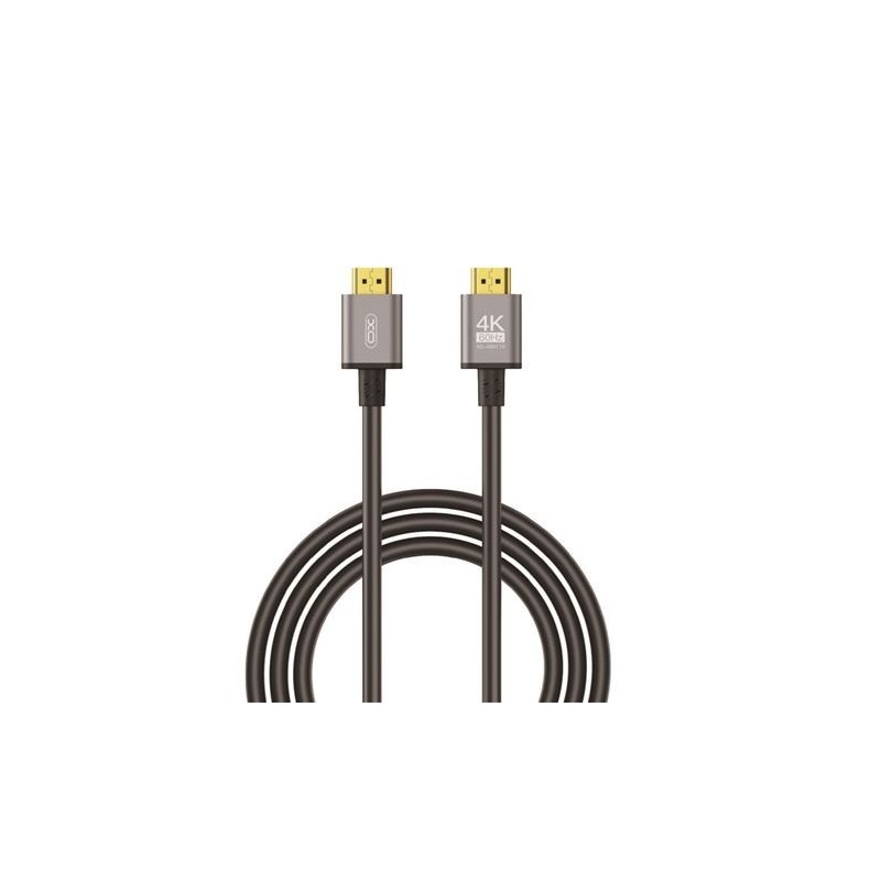 XO Cabo HDMI - Resolução 4K - Alta Velocidade - Conectores Banhados a Ouro - Compatível com Múltiplos Dispositivos - Cor Preto
