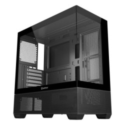Unykach Revelat Black Boîtier ATX, Micro ATX, ITX - Panneaux Avant et Latéral en Verre Trempé - 3.5", 2.5" - USB-A 3.0, USB-C