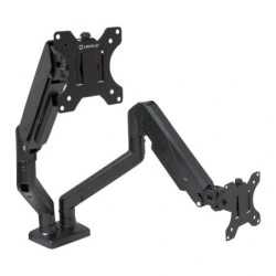Unykach UK1479 Soporte de Mesa con Brazo Articulado para 2 Monitores de 13"-32" - Giratorio, Resorte de Gas - Gestion de Cables