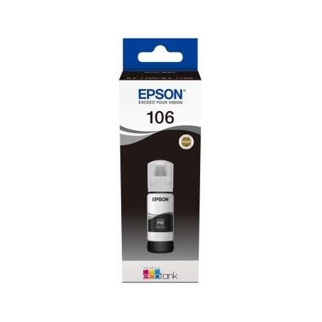 Frasco de tinta original fotográfico preto Epson 106 - C13T00R140