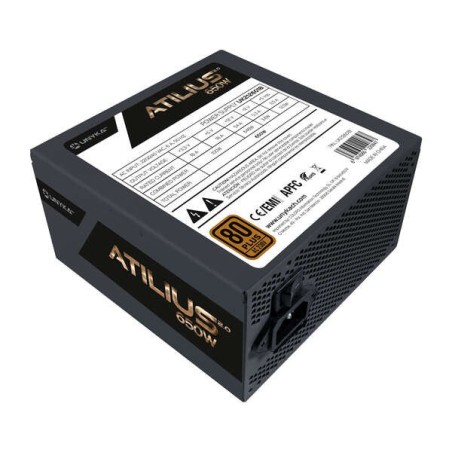 Unykach Atilius 2.0 Black 650W 80 Plus Bronze Fonte de Alimentação 650W ATX 2.3 - APFC - Ventoinha 120mm