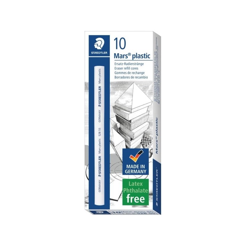 Staedtler Mars Plastic Replacement Eraser for 528 50 Eraser Holder