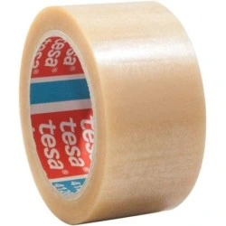Tesa 4120 Fita de Embalar Standard 50mm x 66 Metros - Fabricada em PVC - Adesivo de Borracha Natural - Transparente