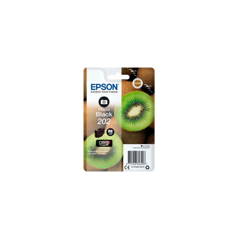 Epson 202 Black Photo Ink Cartridge Original - C13T02F14010