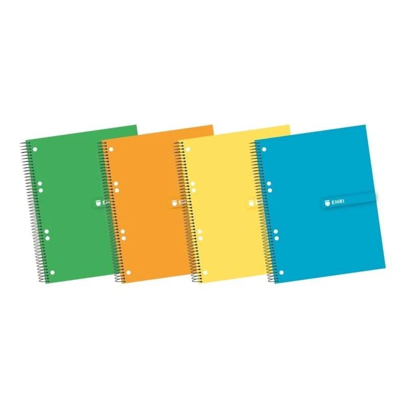 Enri A5+ Europeanbook - Capa Extradura Resistente - Espiral Duradoura - 140 Folhas de Papel de Alta Qualidade - Formato 5x5