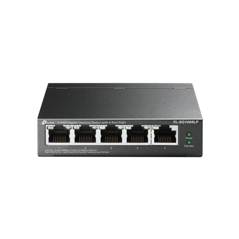 TP-Link Switch de Sobremesa - 5 Puertos Gigabit con 4 Puertos PoE