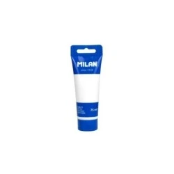 Milan Tube de Peinture Acrylique 75ml - Pigments de Haute Qualité - Mélangeable - Couleur Blanc