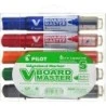 Pilot V-Board Master Begreen Pack de 5 Marcadores para Quadro Branco - Ponta Redonda 6mm - Traço 2.3mm - 91% Plástico Reciclado