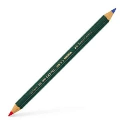 Faber-Castell Castell Color 873 Lápis Grosso Bicolor Hexagonal - Ecológico - Resistente à Quebra - Cor Vermelho/Azul
