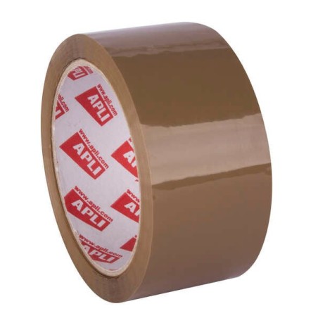 Apli Precinto Estandar Silencioso 48mmx66m Polipropileno - Resistente al Desgarro - Adhesivo de Alta Calidad - Facil de Cortar