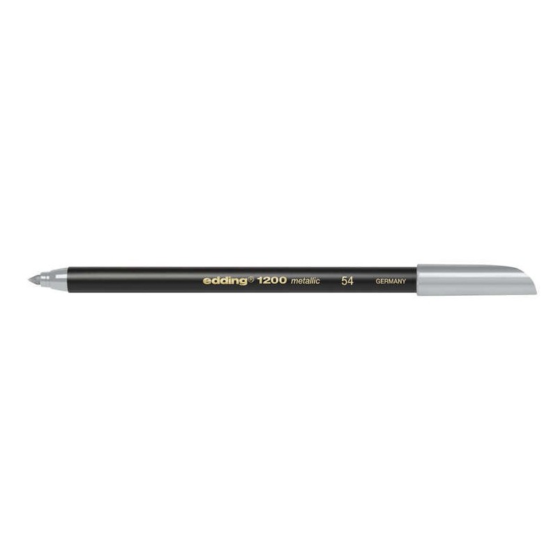 Edding 1200 Marker - Round Tip - 1mm Line Width - Water-Based Ink - Silver