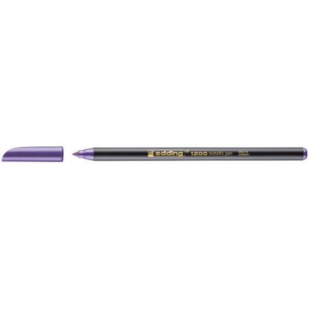 Edding 1200 Rotulador - Punta Redonda - Trazo 1mm - Tinta con Base de Agua - Color Violeta Metalizado