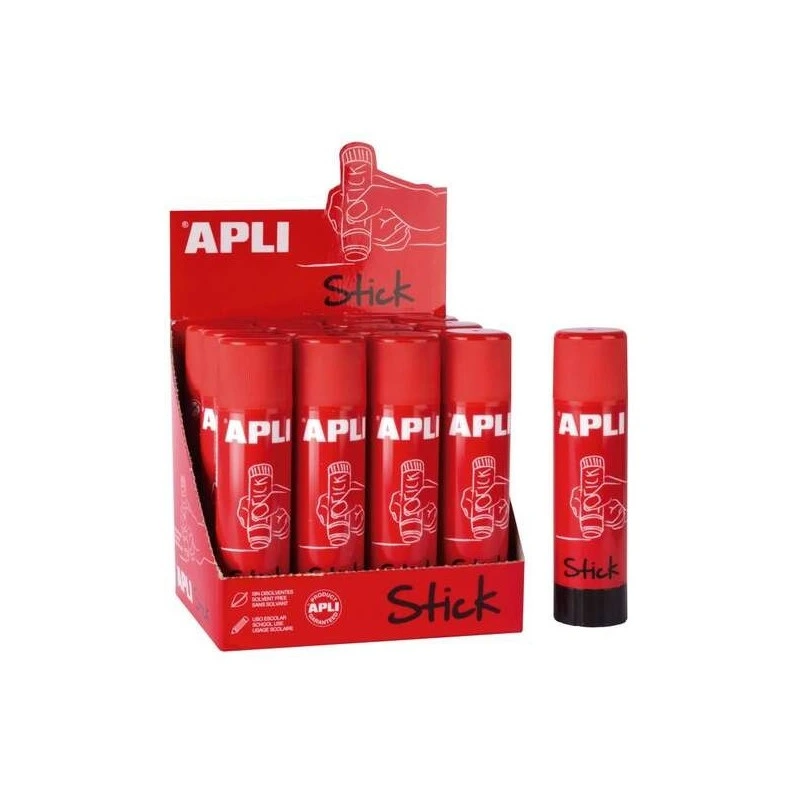 Apli Bâton de Colle Adhésive 21g - Non Toxique - Séchage Instantané - Ne Froisse ni n'Humidifie le Papier - Convient à l'Usage