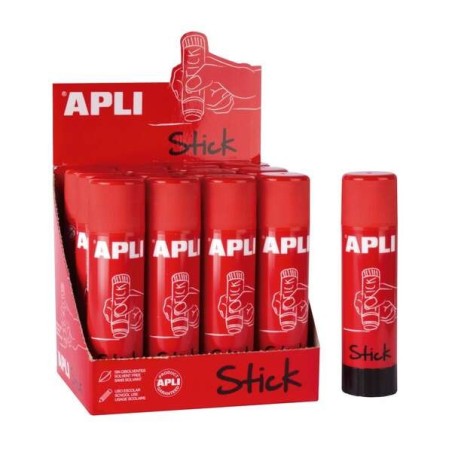 Apli Cola em Stick Adesiva 21g - Não Tóxica - Secagem Instantânea - Não Enruga nem Humedece o Papel - Adequada para Uso Escolar