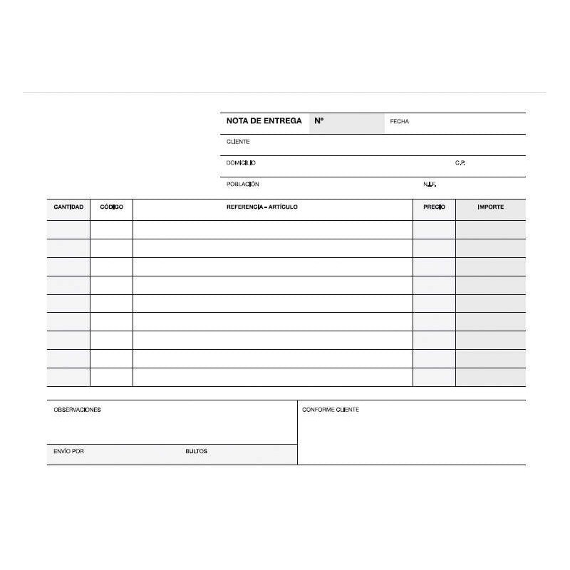 Apli Delivery Note Book 1/8 Landscape Duplicate - Landscape Format - 2 Copies - Sequential Numbering - Self-Copying Paper