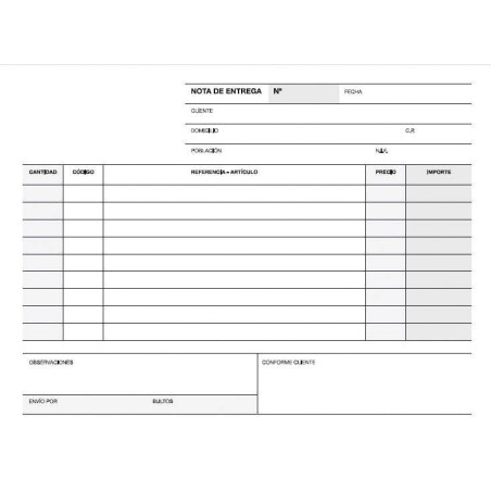 Apli Delivery Note Book 1/8 Landscape Duplicate - Landscape Format - 2 Copies - Sequential Numbering - Self-Copying Paper