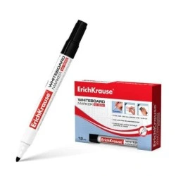 Erichkrause W-500 Whiteboard Marker - Bullet Tip - Line Width from 0.8 to 2.5mm - Alcohol-Based Ink - Black