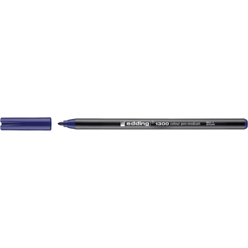 Edding 1300 Marker - Round Tip - 2 mm Line Width. - Water-Based Ink - Blue
