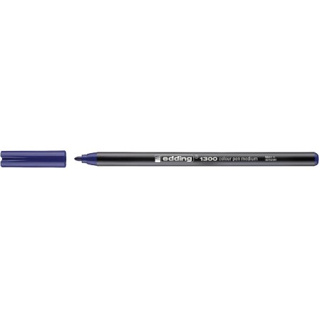 Edding 1300 Marker - Round Tip - 2 mm Line Width. - Water-Based Ink - Blue