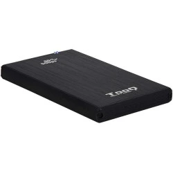 Tooq Boîtier Externe HDD/SSD 2.5" jusqu'à 9,5mm SATA USB 3.0/3.1 Gen 1 - Couleur Noir