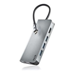 NGS Wonder Dock 8 en 1 Hub USB-C - 3x USB 3.0, 1x USB-C PD 60W, 1x HDMI, 1x RJ-45, Ranura SD 40 Mbps y Ranura TF 40 Mbps