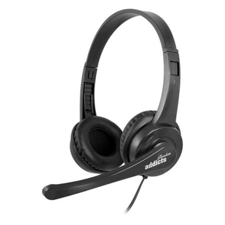 NGS Vox505 Auriculares USB con Microfono - Microfono Plegable - Almohadillas Acolchadas - Diadema Ajustable - Control en Cable