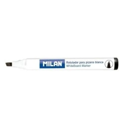 Milan Whiteboard Markers with Chisel Tip - 1 - 4 mm Tip - Alcohol-Based Ink - Dry Erase - Black