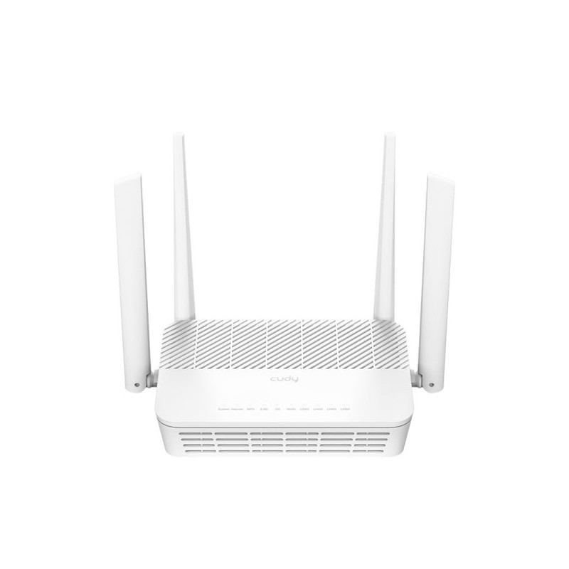 Cudy Router WiFi 6 Mesh Gigabit Dual Band AX3000 - Velocidade até 1000Mbps - 5 Portas - 4 Antenas Fixas de 5dBi - Tecnologia