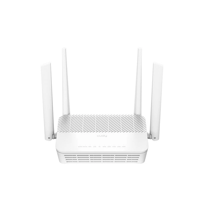 Cudy Router WiFi 6 Mesh Gigabit Dual Band AX3000 - Velocidade até 1000Mbps - 5 Portas - 4 Antenas Fixas de 5dBi - Tecnologia
