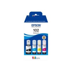 Pacote de 4 frascos de tinta originais Epson 102 - C13T03R640