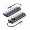Vention 9-in-1 Docking Station USB-C to 2xHDMI/2xUSB3.0/USB 2.0/RJ45/SD/TF/PD 100W - 0.15m - Grey Colour