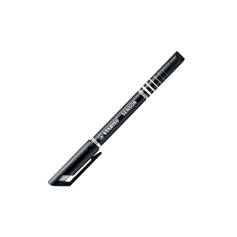 Stabilo Sensor Marcador de Ponta Fina Amortecida - Traço de 0,3mm - Cor Preta